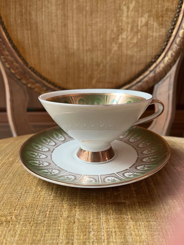 Taza y plato Winterling porcelana