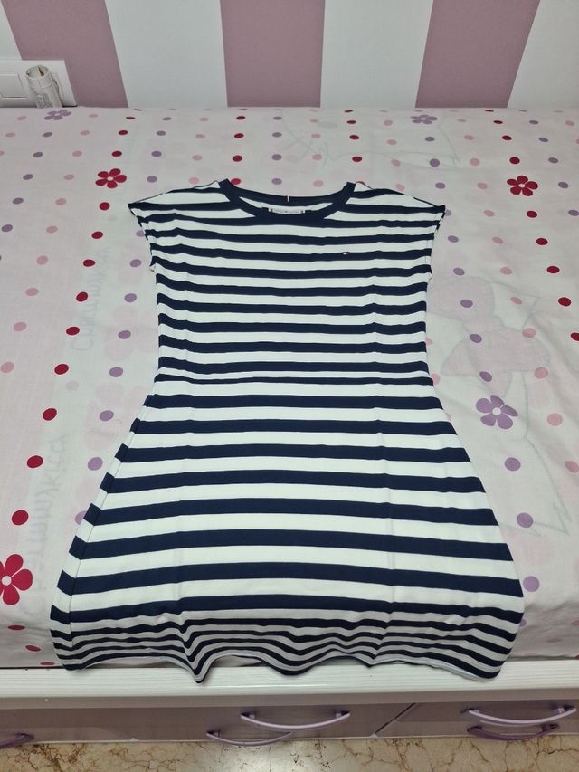 Vestido Tommy Hilfiger Rayas Azul Talla XS