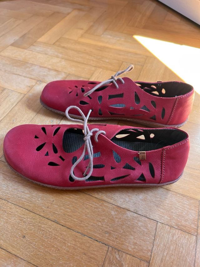 Zapatos El Naturalista rojos de piel