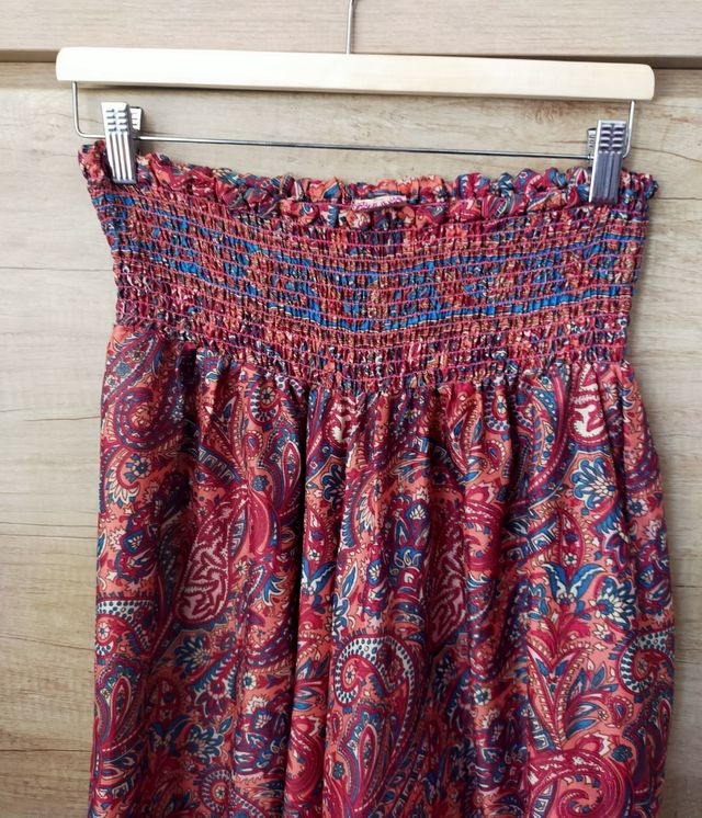 Pantalón ancho estampado fluido