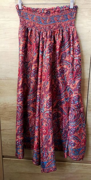 Pantalón ancho estampado fluido