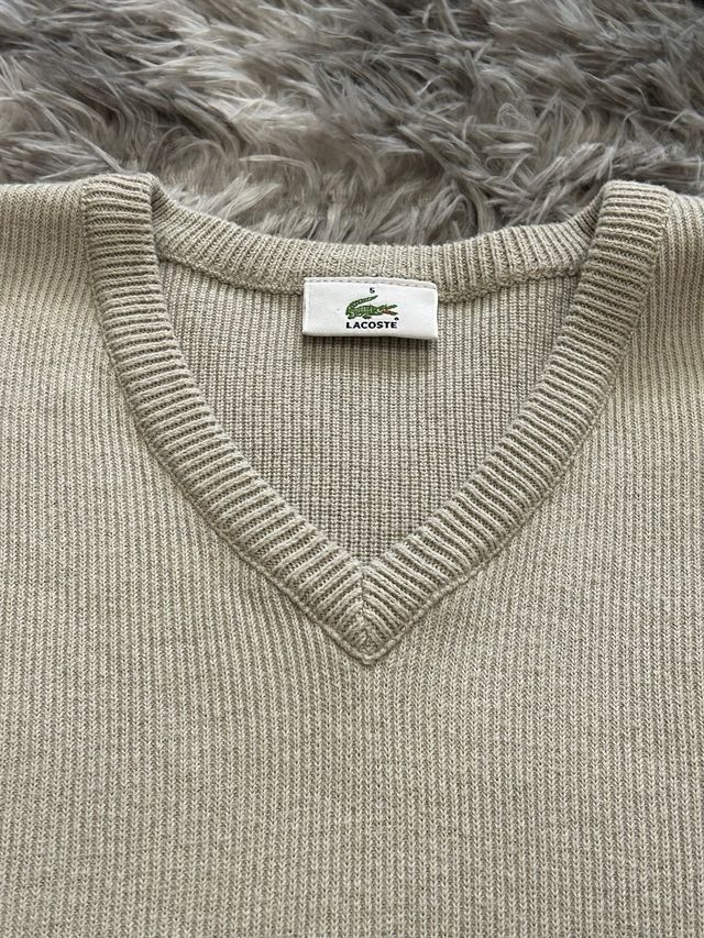 Maglione Lacoste Beige Uomo L - taglia Lacoste 5