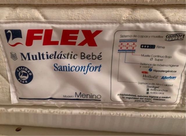 Colchón Bebé Flex Multielástic Saniconfort 120x60