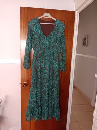 Vestido largo estampado