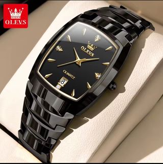 Reloj Olevs Negro y Dorado Hombre
