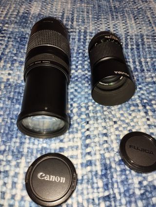 2 Fotocamere Canon EOS + obiettivi + borsa