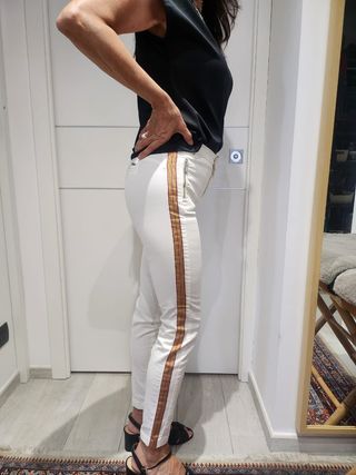 Pantaloni Liu Jo bianchi con zip