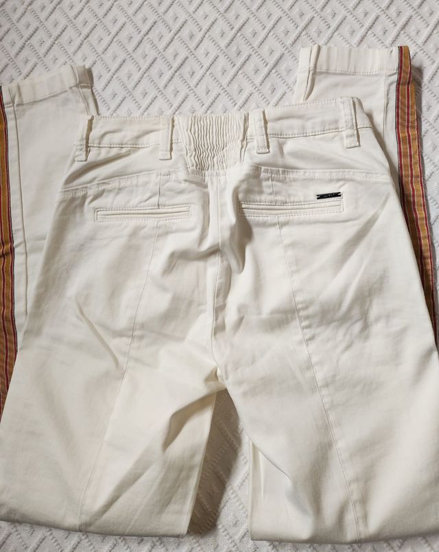 Pantaloni Liu Jo bianchi con zip