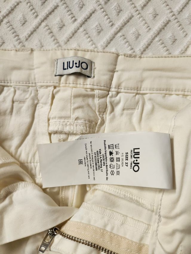 Pantaloni Liu Jo bianchi con zip