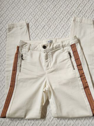 Pantaloni Liu Jo bianchi con zip