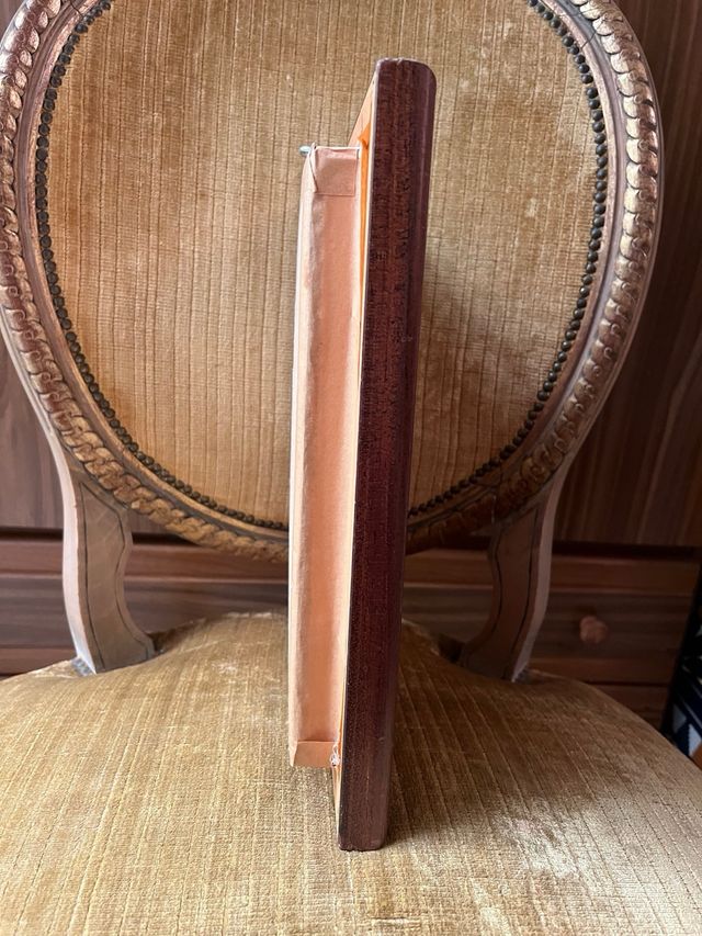 Cuadro Flor Relieve Madera Tela