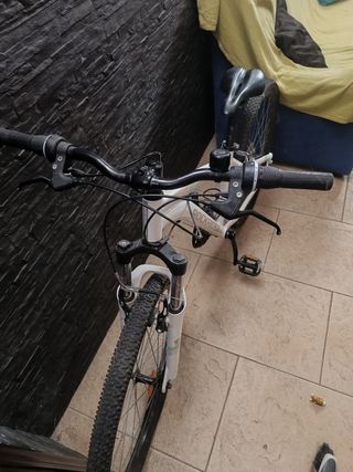 Bicicleta blanca Rockrider