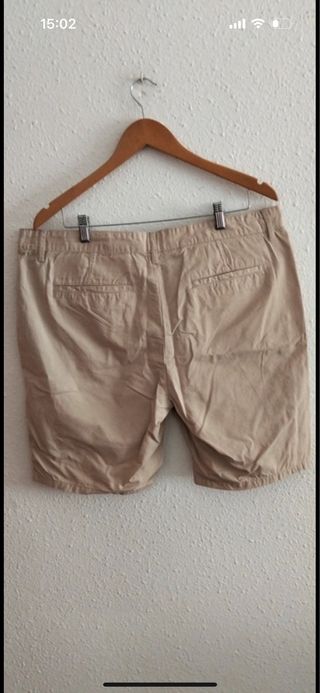 Pantalón corto beige hombre
