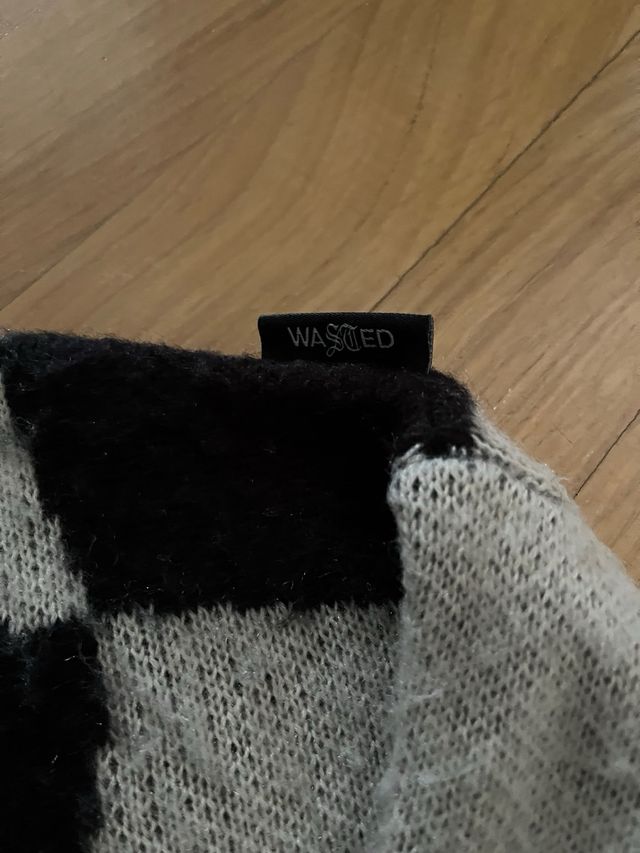 Jersey Wasted Paris Cuadros Blanco y Negro