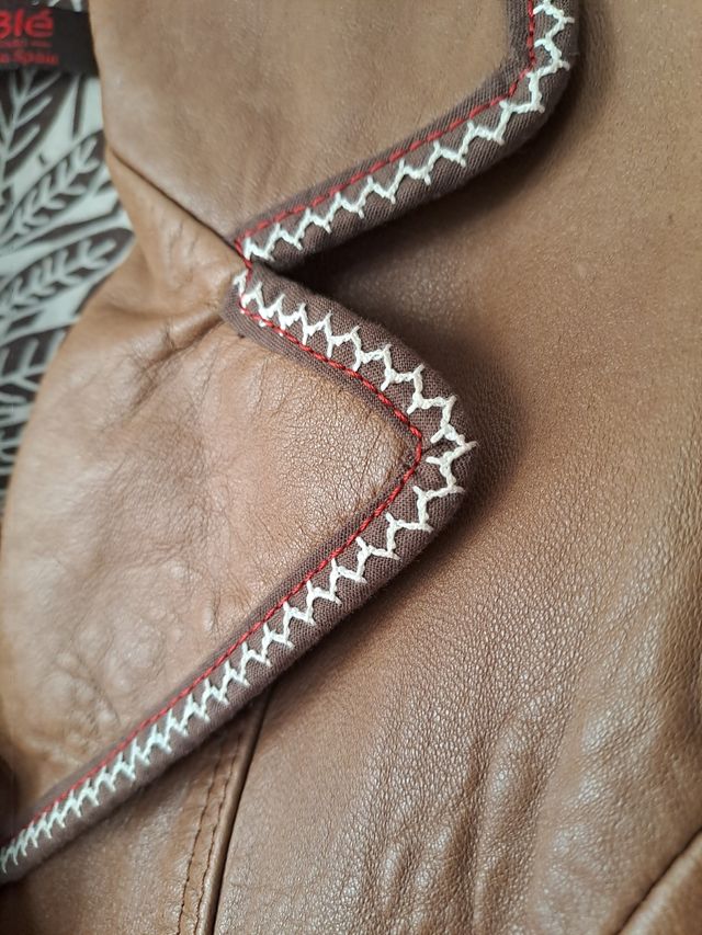 Chaqueta de Piel Marrón eBlé, vintage