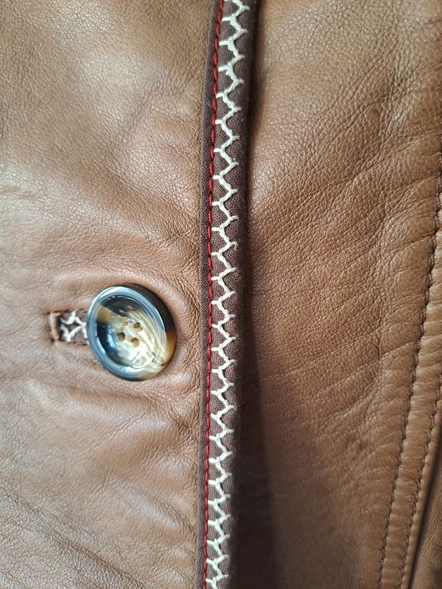 Chaqueta de Piel Marrón eBlé, vintage
