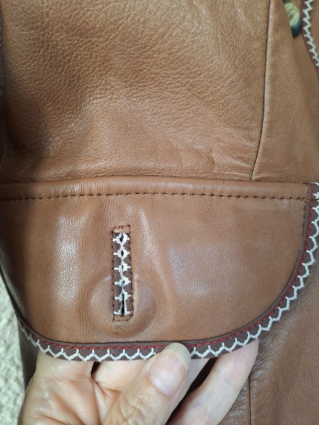 Chaqueta de Piel Marrón eBlé, vintage