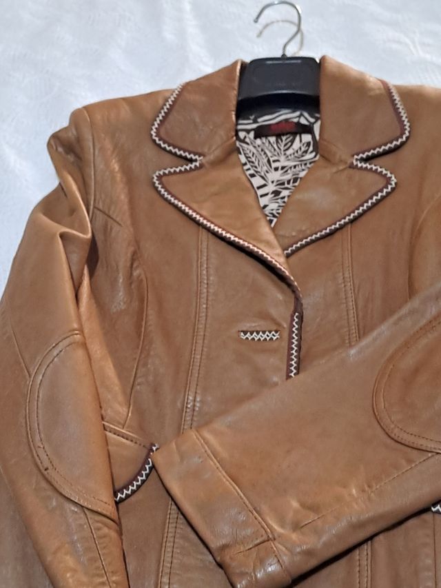 Chaqueta de Piel Marrón eBlé, vintage