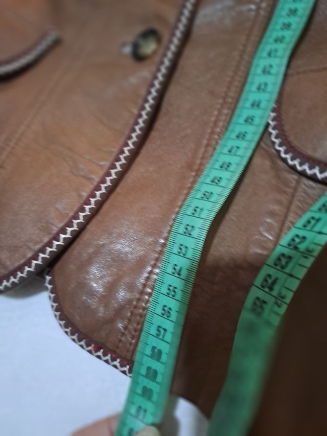 Chaqueta de Piel Marrón eBlé, vintage