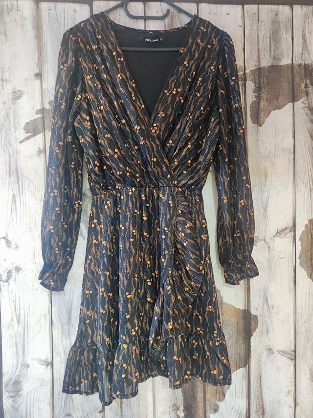 Vestido estampado papillone talla S-M completa