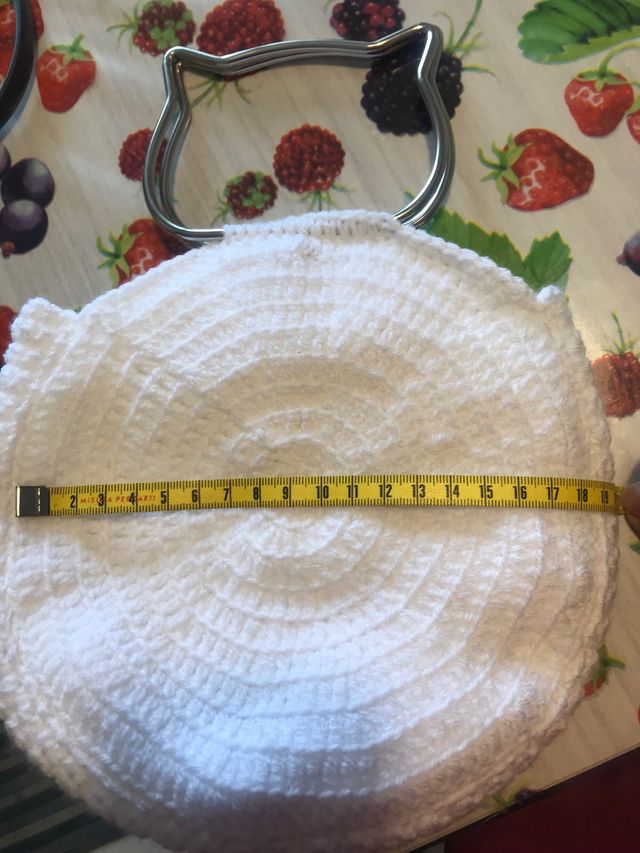 Borsa uncinetto floreale bianca