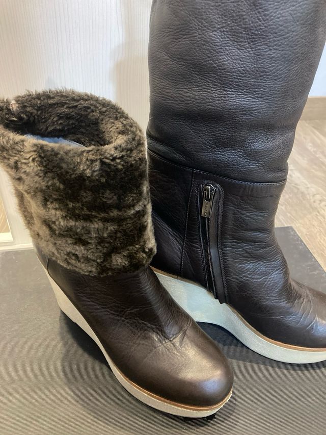 Botas de invierno de piel natural