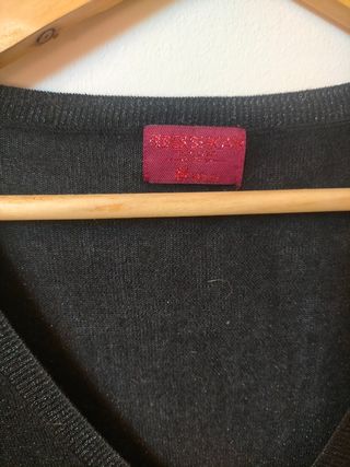 Bershka Top Negro Manga Larga