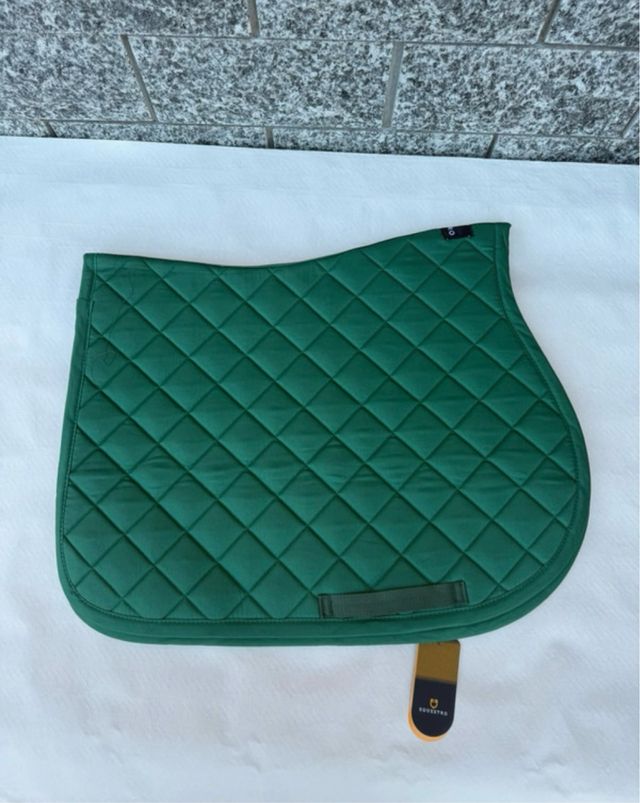 Sottosella da equitazione verde trapuntato