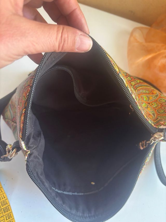 Borsetta e sciarpa vintage multicolor