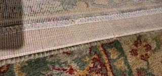 Alfombra estilo persa beige y verde