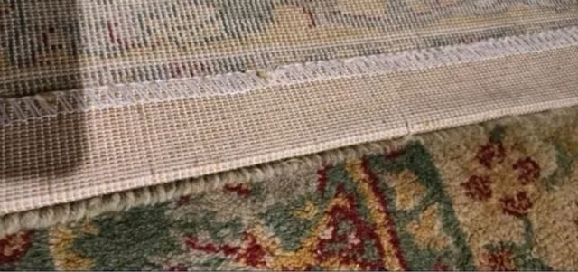 Alfombra estilo persa beige y verde