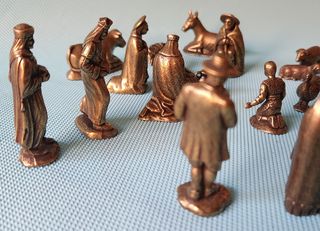 Belén/Pesebre Bronce / Metal Miniaturas Completo