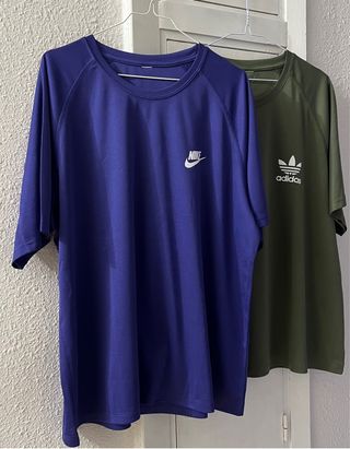 Lote 2 Camisetas Deportivas Nike y Adidas