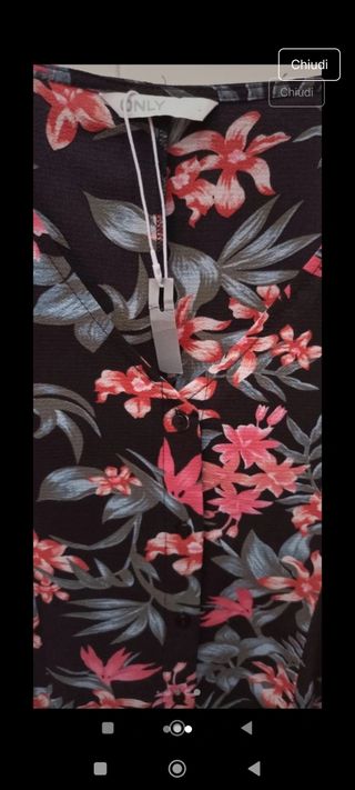 Vestito ONLY nero floreale viscosa