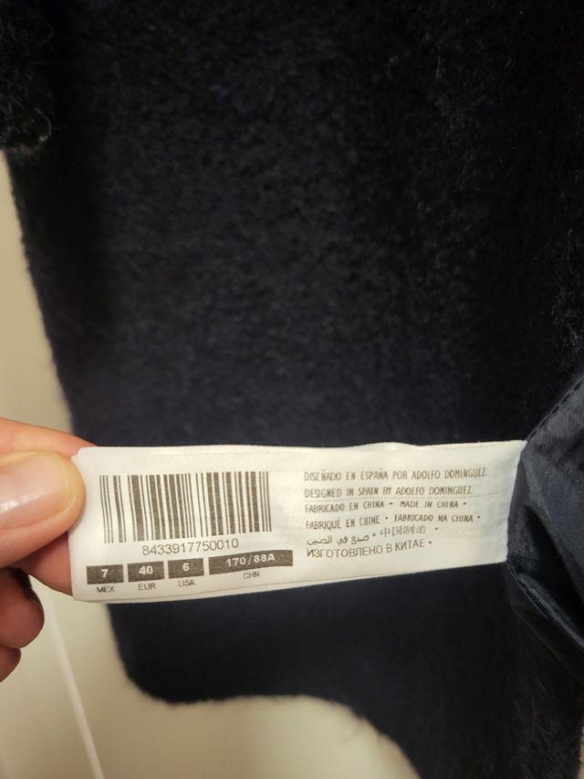 Abrigo Adolfo Domínguez, Talla 40