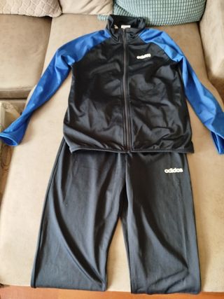 Chándal Adidas niño negro y azul T 11-12Y