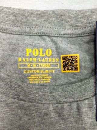 Camiseta Polo Ralph Lauren M Slim Fit Gris Nueva