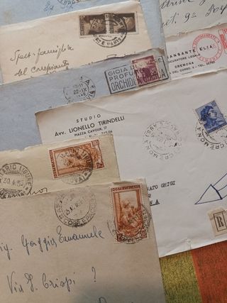 Buste con francobolli antichi