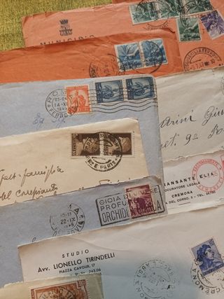 Buste con francobolli antichi