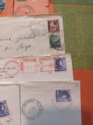 Buste con francobolli antichi