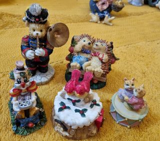 Set di figurine vintage anni 90 orsetti e ricci.