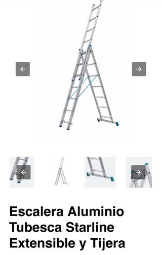 Escalera de aluminio plegable y tijera