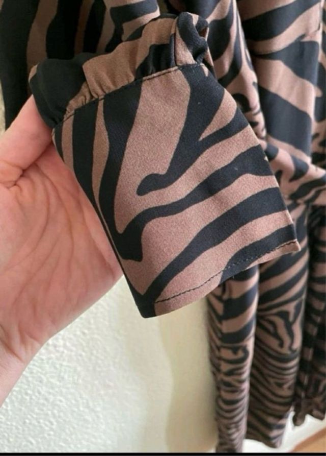 Vestido largo Massimo Dutti estampado cebra