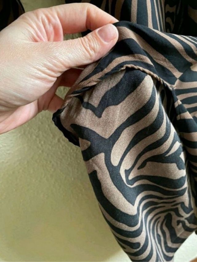 Vestido largo Massimo Dutti estampado cebra