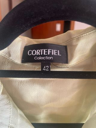 Blusa CORTefiel semitransparente verde talla L
