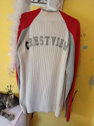 Jersey Jack & Jones Beige y Rojo Talla XL