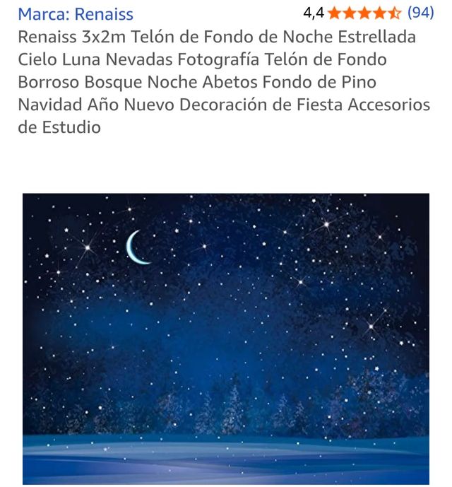 2 Fondos Fotografía navidad  Noche Estrellada Invi