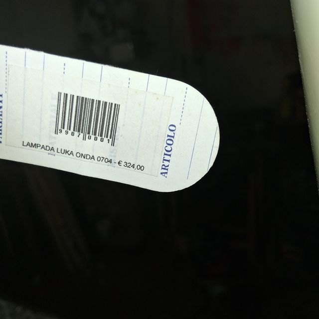 Lampada clessidra design beige e nero