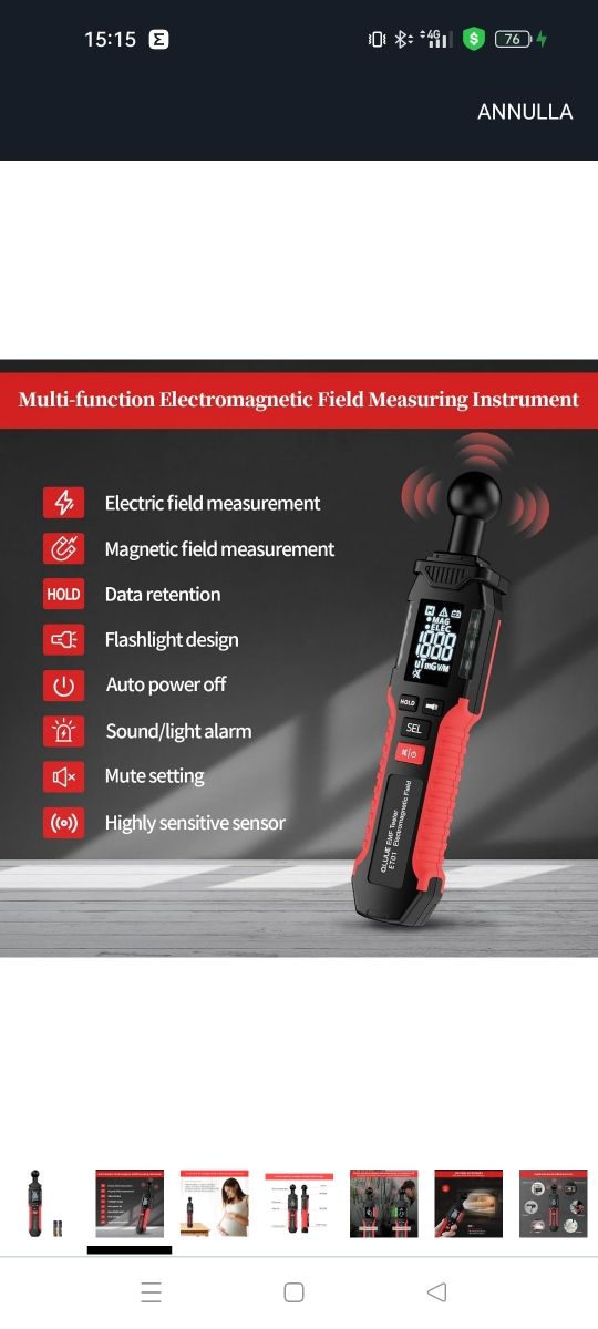 Misuratore EMF Digitale QLUUE ET01