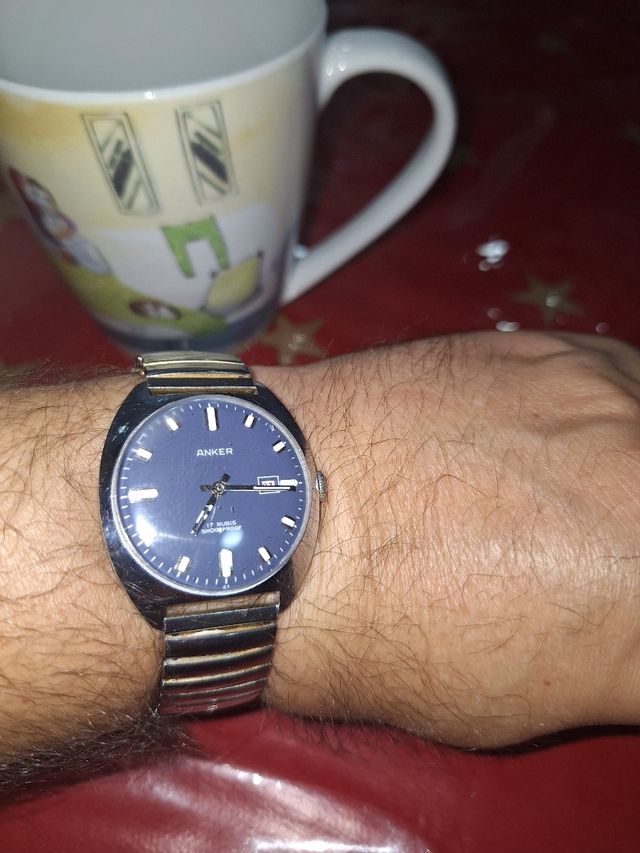 Reloj Anker 36mm cuerda funcionando perfectamente